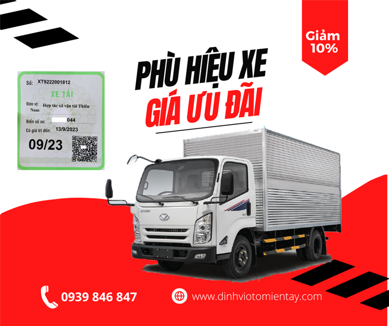 Xe kinh doanh vận tải không dán PHÙ HIỆU bị xử phạt như thế nào?
